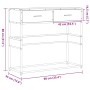 Mesa consola madera de ingeniería marrón roble 90x35x80 cm de , Mesas auxiliares - Ref: Foro24-849178, Precio: 73,54 €, Descu...