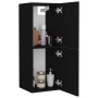 Armario de baño madera contrachapada negro 30x30x80 cm de vidaXL, Muebles de baño - Ref: Foro24-804989, Precio: 45,63 €, Desc...