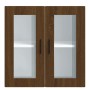 Armario de pared para cocina puerta cristal Porto roble marrón de , Armarios de cocina - Ref: Foro24-854154, Precio: 68,03 €,...
