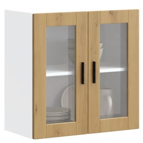 Armario pared para cocina puerta cristal Porto roble artesanal de , Armarios de cocina - Ref: Foro24-854156, Precio: 67,45 €,...