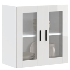 Armario pared para cocina puerta cristal Porto blanco brillante de , Armarios de cocina - Ref: Foro24-854149, Precio: 77,32 €...