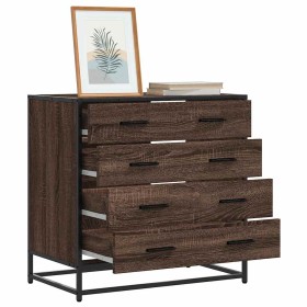 Cómoda de madera contrachapada roble marrón 70x41x70 cm de , Cajoneras - Ref: Foro24-849083, Precio: 121,86 €, Descuento: %
