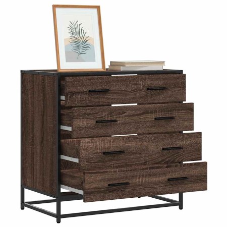 Cómoda de madera contrachapada roble marrón 70x41x70 cm de , Cajoneras - Ref: Foro24-849083, Precio: 121,86 €, Descuento: %