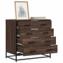 Cómoda de madera contrachapada roble marrón 70x41x70 cm de , Cajoneras - Ref: Foro24-849083, Precio: 121,86 €, Descuento: %