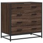 Cómoda de madera contrachapada roble marrón 70x41x70 cm de , Cajoneras - Ref: Foro24-849083, Precio: 121,86 €, Descuento: %