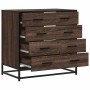 Cómoda de madera contrachapada roble marrón 70x41x70 cm de , Cajoneras - Ref: Foro24-849083, Precio: 121,86 €, Descuento: %