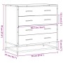 Cómoda de madera contrachapada roble marrón 70x41x70 cm de , Cajoneras - Ref: Foro24-849083, Precio: 121,86 €, Descuento: %