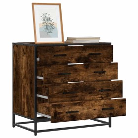 Cómoda de madera contrachapada roble ahumado 70x41x70 cm de , Cajoneras - Ref: Foro24-849081, Precio: 118,75 €, Descuento: %