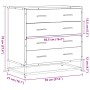 Cómoda de madera contrachapada roble ahumado 70x41x70 cm de , Cajoneras - Ref: Foro24-849081, Precio: 118,75 €, Descuento: %
