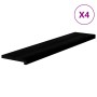 Peldaños de escalera 4 uds madera maciza roble marrón oscuro de , Alfombrillas para escalones - Ref: Foro24-3283024, Precio: ...