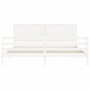 Estructura de cama con cabecero madera maciza blanco 200x200 cm de vidaXL, Camas y somieres - Ref: Foro24-3194787, Precio: 19...