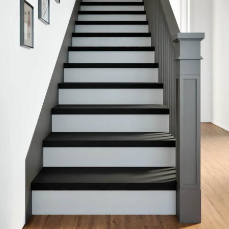 Peldaños de escalera 2 uds madera maciza roble marrón oscuro de , Alfombrillas para escalones - Ref: Foro24-3283797, Precio: ...