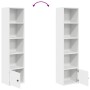 Estantería de madera de ingeniería blanca 31x24x127 cm de , Librerías y estanterías - Ref: Foro24-860346, Precio: 53,35 €, De...