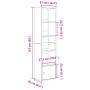 Estantería de madera de ingeniería blanca 31x24x127 cm de , Librerías y estanterías - Ref: Foro24-860346, Precio: 53,35 €, De...