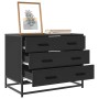 Cajonera de madera contrachapada negro 70x41x56 cm de , Cajoneras - Ref: Foro24-849074, Precio: 92,96 €, Descuento: %