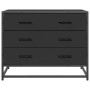 Cajonera de madera contrachapada negro 70x41x56 cm de , Cajoneras - Ref: Foro24-849074, Precio: 92,96 €, Descuento: %