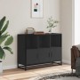 Aparador de madera de ingeniería negro 100x35x76 cm de , Aparadores - Ref: Foro24-849029, Precio: 108,23 €, Descuento: %