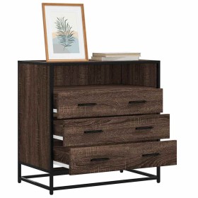 Cómoda de madera contrachapada roble marrón 70x41x70 cm de , Cajoneras - Ref: Foro24-849088, Precio: 122,19 €, Descuento: %