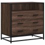 Cómoda de madera contrachapada roble marrón 70x41x70 cm de , Cajoneras - Ref: Foro24-849088, Precio: 122,19 €, Descuento: %