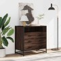 Cómoda de madera contrachapada roble marrón 70x41x70 cm de , Cajoneras - Ref: Foro24-849088, Precio: 122,19 €, Descuento: %