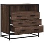 Cómoda de madera contrachapada roble marrón 70x41x70 cm de , Cajoneras - Ref: Foro24-849088, Precio: 122,19 €, Descuento: %
