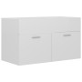 Armario para lavabo contrachapada blanco brillo 80x38,5x46 cm de vidaXL, Muebles de baño - Ref: Foro24-804662, Precio: 47,93 ...
