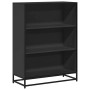 Estantería madera ingeniería negra 80,5x35x107,5 cm de , Librerías y estanterías - Ref: Foro24-849119, Precio: 100,21 €, Desc...