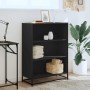 Estantería madera ingeniería negra 80,5x35x107,5 cm de , Librerías y estanterías - Ref: Foro24-849119, Precio: 100,21 €, Desc...