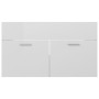 Armario para lavabo contrachapada blanco brillo 80x38,5x46 cm de vidaXL, Muebles de baño - Ref: Foro24-804662, Precio: 47,93 ...