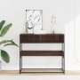 Mesa consola madera de ingeniería marrón roble 90x35x80 cm de , Mesas auxiliares - Ref: Foro24-849173, Precio: 66,09 €, Descu...