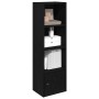 Estantería de madera de ingeniería roble negro 31x24x102 cm de , Librerías y estanterías - Ref: Foro24-860338, Precio: 50,20 ...