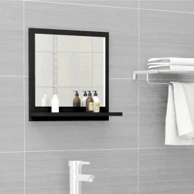 Espejo de baño madera contrachapada negro 40x10,5x37 cm de vidaXL, Tocadores de baño - Ref: Foro24-804554, Precio: 28,58 €, D...