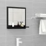 Espejo de baño madera contrachapada negro 40x10,5x37 cm de vidaXL, Tocadores de baño - Ref: Foro24-804554, Precio: 28,58 €, D...