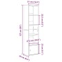 Estantería madera de ingeniería marrón roble 31x24x127 cm de , Librerías y estanterías - Ref: Foro24-860352, Precio: 54,40 €,...