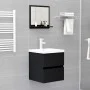 Espejo de baño madera contrachapada negro 40x10,5x37 cm de vidaXL, Tocadores de baño - Ref: Foro24-804554, Precio: 28,58 €, D...
