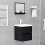 Espejo de baño madera contrachapada negro 40x10,5x37 cm de vidaXL, Tocadores de baño - Ref: Foro24-804554, Precio: 29,05 €, D...
