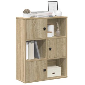 Estantería madera de ingeniería roble sonoma 60x24x76,5 cm de , Librerías y estanterías - Ref: Foro24-860384, Precio: 69,67 €...