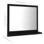 Espejo de baño madera contrachapada negro 40x10,5x37 cm de vidaXL, Tocadores de baño - Ref: Foro24-804554, Precio: 28,58 €, D...