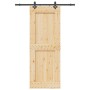 Puerta corredera con herrajes madera maciza de pino 85x210 cm de , Puertas - Ref: Foro24-3332726, Precio: 192,56 €, Descuento: %