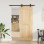 Puerta corredera con herrajes madera maciza de pino 85x210 cm de , Puertas - Ref: Foro24-3332726, Precio: 192,56 €, Descuento: %