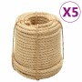 Cuerdas de sisal 5 uds 20 mm 100 m de , Sogas y cuerdas metálicas - Ref: Foro24-3196233, Precio: 831,40 €, Descuento: %