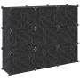 Estantería de cubos con 9 compartimentos y puertas PP negro de , Zapateros y organizadores de calzado - Ref: Foro24-4019577, ...