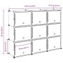 Estantería de cubos con 9 compartimentos y puertas PP negro de , Zapateros y organizadores de calzado - Ref: Foro24-4019577, ...