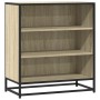 Aparador madera ingeniería y metal roble Sonoma 68x35x76 cm de , Aparadores - Ref: Foro24-848975, Precio: 77,79 €, Descuento: %