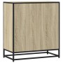 Aparador madera ingeniería y metal roble Sonoma 68x35x76 cm de , Aparadores - Ref: Foro24-848975, Precio: 77,79 €, Descuento: %
