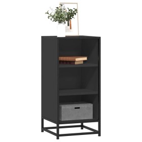Aparador de madera de ingeniería y metal negro 35,5x35x76 cm de , Aparadores - Ref: Foro24-848949, Precio: 53,70 €, Descuento: %