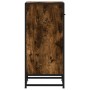 Aparador madera ingeniería y metal roble ahumado 35,5x35x76 cm de , Aparadores - Ref: Foro24-848956, Precio: 55,88 €, Descuen...