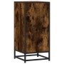Aparador madera ingeniería y metal roble ahumado 35,5x35x76 cm de , Aparadores - Ref: Foro24-848956, Precio: 55,88 €, Descuen...