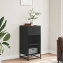 Aparador de madera de ingeniería y metal negro 35,5x35x76 cm de , Aparadores - Ref: Foro24-848954, Precio: 57,54 €, Descuento: %