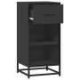 Aparador de madera de ingeniería y metal negro 35,5x35x76 cm de , Aparadores - Ref: Foro24-848954, Precio: 57,54 €, Descuento: %